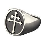Chevalière Argent Homme Croix de Lorraine