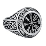 bague acier homme viking