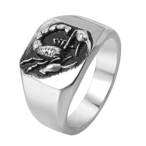 bague acier scorpion