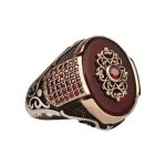 bague agate rouge islam