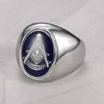 bague franc-maçon homme argent