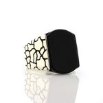bague argent 925 onyx noir