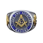 bague franc maçon de la loge bleue