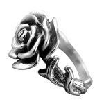 bague fleur argent femme