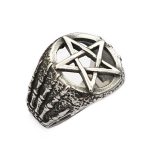 bague gothique pentagramme
