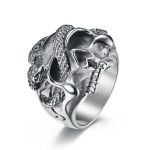 bague homme crâne serpent