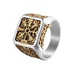 bague homme viking vegvisir