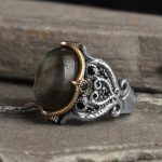 bague labradorite verte