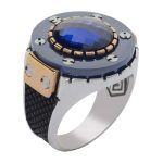 bague pierre zircon bleu