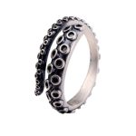 bague pieuvre en argent