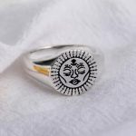 bague soleil argent
