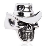 bague tête de mort chapeau