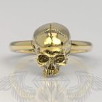bague tête de mort femme or