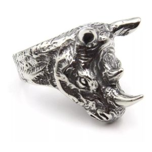 bague tête de rhinocéros