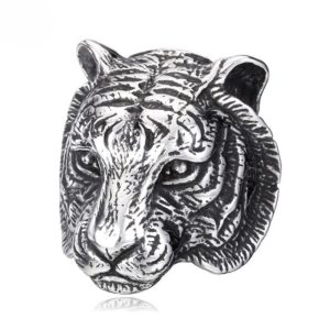 bague tête de tigre homme