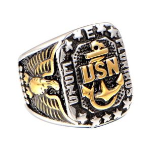bague us navy acier
