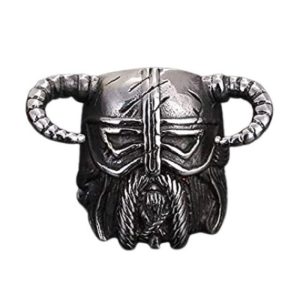bague viking homme casque et corne
