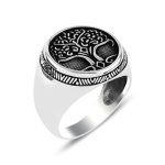 chevalière argent arbre de vie