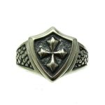 chevalière croix de malte argent