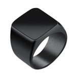 bague homme acier brossé