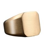 bague homme acier brossé