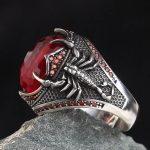 chevalière homme argent scorpion