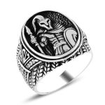chevalière homme argent spartiate